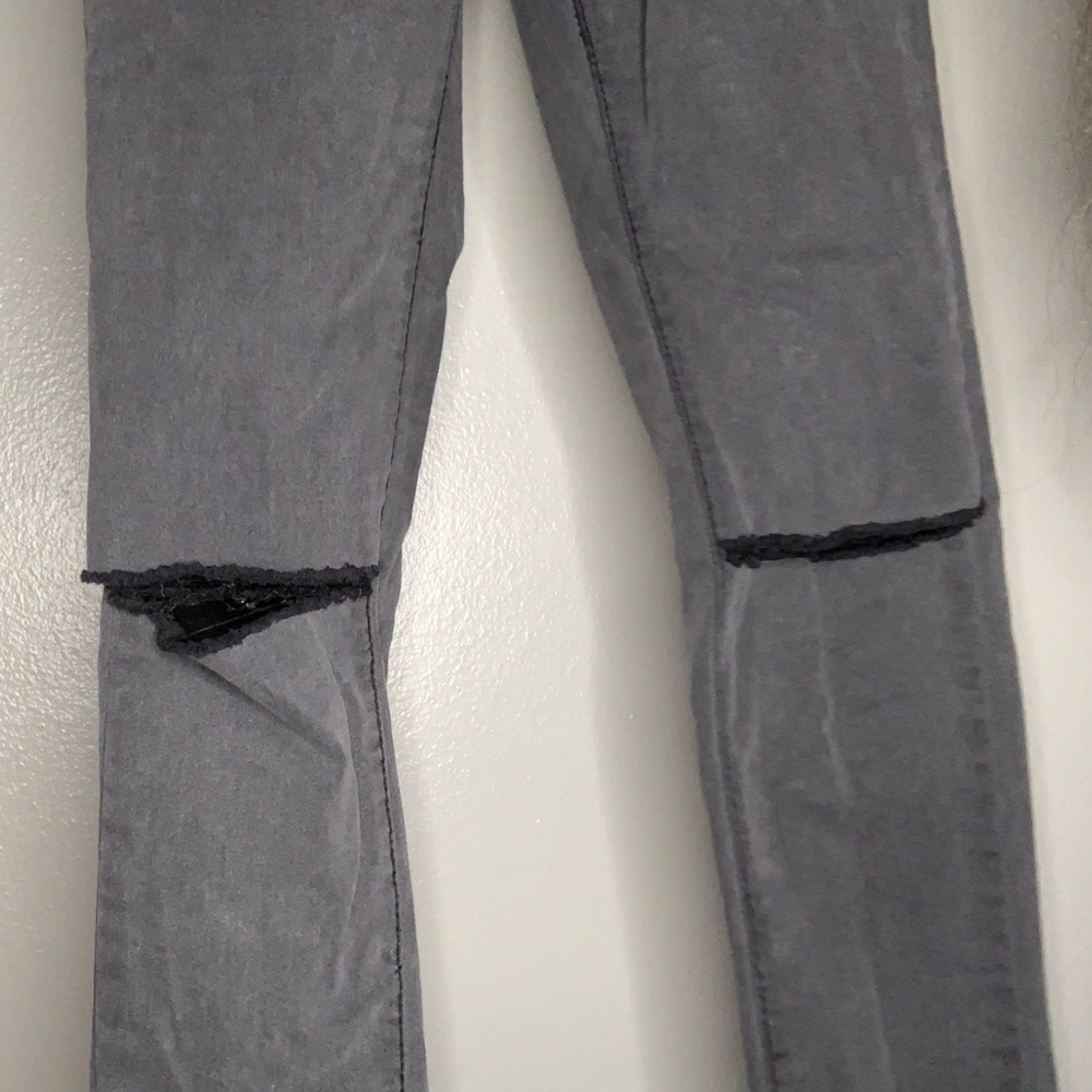 Distressed Black Jeans With Rips - Picture 3 of 4